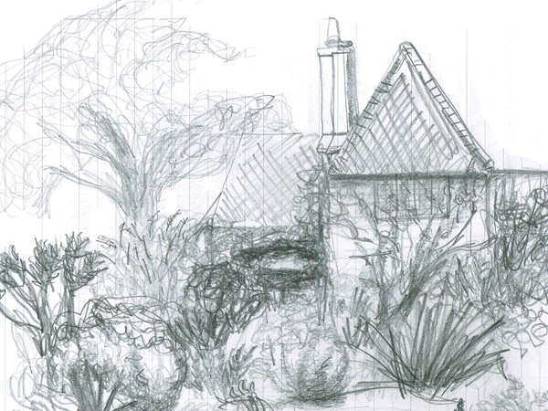 Long Barn site sketch retouched as initial image
