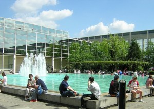 Milton Keynes' first infinity pool (destroyed in 2010)